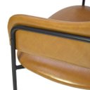 Ver imagem 5 de Cadeira Estofada Câmel com Estrutura de Aço Preto Eisen - Iaza Móveis