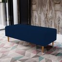Ver mais imagens de Kit 02 Puffs Bali Pés Palito 120x50 Cm Suede Azul Marinho