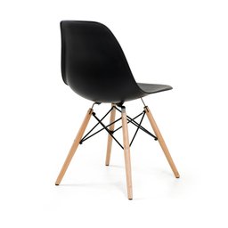 Conjunto Mesa Redonda Canela Adele 120cm com 4 Cadeiras Charles Eames Eiffel Preto - Iaza Móveis - 8