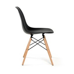Conjunto Mesa Redonda Canela Adele 120cm com 4 Cadeiras Charles Eames Eiffel Preto - Iaza Móveis - 7