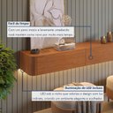 Ver imagem 7 de Aparador Suspenso 100% MDF 3 Gavetas 180cm com LED Apolo Marrom/Marromle