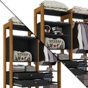 Ver imagem 3 de Closet Modulado Solteiro Luapa Toronto Carvalho - Preto