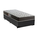 Ver imagem 1 de Cama Box Solteiro Colchão Mola Ensacada Premium + Box Sintético 60x88x188 Cor:cinza