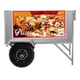 Carrinho de Pizza Inox Rodas Pneumáticas e Guarda Sol Cefaz - 5