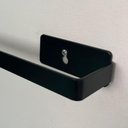 Ver imagem 3 de Porta Toalha de Rosto 35cm Preto Fosco Retangular Toalheiro de Parede Banheiro Moderno