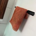 Ver imagem 4 de Porta Toalha de Rosto 35cm Preto Fosco Retangular Toalheiro de Parede Banheiro Moderno