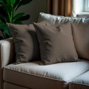 Ver imagem 1 de Kit 2 Capas de Almofadas Boucle Marrom 45x45cm cama inbox