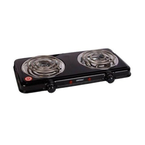 Fogareiro Elétrico 2000w Preto Fogão Portátil 2 Bocas 220v