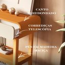 Ver imagem 2 de Aparador Liv 2 Gavetas Pé Madeira Maçiça Cedro / Off White