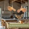 Pendente em Fibra Natural Rattan Chapeu Boho Sala E27 Nat80 - 5