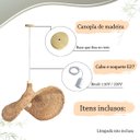 Ver imagem 6 de Pendente em Fibra Natural Rattan Chapeu Boho Sala E27 Nat80