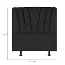 Ver imagem 3 de Cabeceira Estofada Cama Box Solteiro 100 Cm Malu Corino:preto
