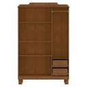 Ver imagem 5 de Guarda Roupa 3p Espelho com Aplique 115 Cm 1271 Castanho Milani Store