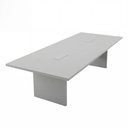 Ver imagem 3 de Mesa Reunião Escritório 2,50m x 90cm com 2 Caixas de Tomadas 100% MDF