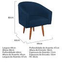 Ver imagem 3 de Poltrona Decorativa Sala de Estar Recepção Luiza Pés Palito Suede - Doce Sonho Móveis POLTRONAS POLT