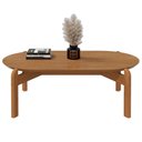 Ver imagem 1 de Mesa de Centro Lavínia Oval Tampo MDF 108cm Marrom Casa D Móveis