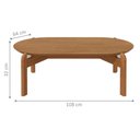 Ver imagem 2 de Mesa de Centro Lavínia Oval Tampo MDF 108cm Marrom Casa D Móveis
