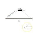 Ver imagem 4 de Pendente Led Slim 1m Preto Mesa Escritório Bancada H. Office Arevo Iluminação Line LED 2700K LUZ AMA