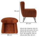 Ver imagem 6 de Poltrona Decorativa Malta Pes Ferro Linho Color Trend Tca 303 Moll