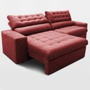 Ver imagem 6 de Sofá Retrátil e Reclinável 2,30m Molas Ensacadas Max Spring Velusoft Vermelho Cama Inbox