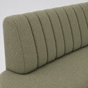 Ver imagem 4 de Sofá Namoradeira 2 Lugares Orgânico Sala Hall de Entrada Living 160cm Pé Dourado Maraú Bouclê Verde