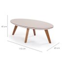 Ver imagem 2 de Mesa de Centro Safira com Vidro - Acabamento Champagne/off White