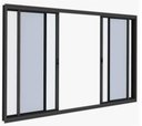 Ver imagem 2 de Janela de Correr Alumínio Preto 04 Folhas Classic - 100x150