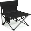 Ver imagem 1 de Cadeira Praia Camping Bolso Lateral 70cm Banqueta Pesca Banco Assento Dobravel Preta Bolsa Transport