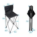 Ver imagem 5 de Cadeira Praia Camping Bolso Lateral 70cm Banqueta Pesca Banco Assento Dobravel Preta Bolsa Transport