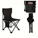 Ver imagem 4 de Cadeira Praia Camping Bolso Lateral 70cm Banqueta Pesca Banco Assento Dobravel Preta Bolsa Transport