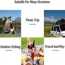 Ver imagem 7 de Cadeira Praia Camping Bolso Lateral 70cm Banqueta Pesca Banco Assento Dobravel Preta Bolsa Transport