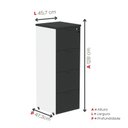 Ver imagem 4 de Arquivo para Pasta Suspensa com Chave 4 Gavetas Aço Linha P25 45,7cm