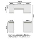 Ver imagem 4 de Armário de Cozinha Compacta 180cm Branco Glamy Madesa 12