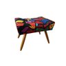 Kit Poltrona Decorativa Nina + Puff Retangular Suede Romero Brito Pés Madeira Mz Decor - 3
