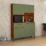 Armário Jade Cozinha Sofisticada 8 Portas Diversas Cores:verde - 5