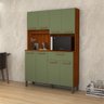 Armário Jade Cozinha Sofisticada 8 Portas Diversas Cores:verde - 1