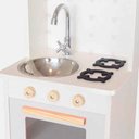 Ver imagem 4 de Kit Livro Mini Cozinha Infantil com Pia Fogão e Microondas - Cinza