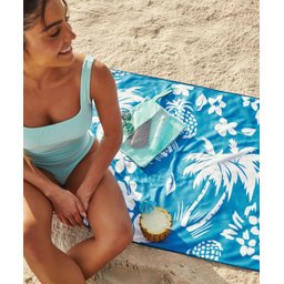 TOALHA DE PRAIA ILHA TRANQUILA 80CM X 1,50M COM 1 PECA 80CM X 1,50M, ESTAMPADA - 2