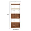 Ver imagem 4 de Estante Desk Multiuso Alta com Porta Canela/branco