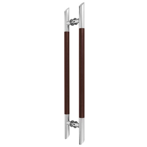Puxador Duplo Tubular Ponta Diagonal 1.1/4 Alumínio / Inox 304 - Aço Corten / Polido Loja da Indústr