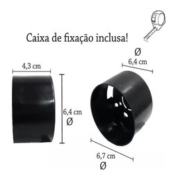 6 Balizador Embutir Muro Externo Redondo Branco Led Lup90 - 6