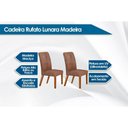 Ver imagem 4 de Kit 2 Cadeiras Sala Jantar Lunara 2 Un Madeira Capuccino/linho Bege Turim - Rufato