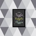 Ver imagem 1 de Quadro Sonhe Grande, Trabalhe Duro e Nunca Desista 24x18cm - com vidro:Madeira preta