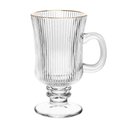 Ver imagem 3 de Conjunto 4 Taças Cappuccino 240 Ml de Vidro com Fio de Ouro Lines Wolff