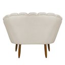 Ver imagem 4 de Namoradeira Pétala 2 Lugares Decorativa Veludo Bege - Montanaris Decor MD MONTANARIS DECOR