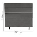 Ver imagem 3 de Cabeceira Estofada Argentina 195cm King Size Para Cama Box Quarto Suede Cinza Escuro Grafite - Gat M