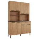 Ver imagem 2 de Armário de Cozinha 8 Portas 1 Gaveta com Espaço para Micro-ondas 100% MDF San Marino Espresso Móveis