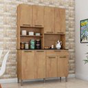Ver imagem 1 de Armário de Cozinha 8 Portas 1 Gaveta com Espaço para Micro-ondas 100% MDF San Marino Espresso Móveis