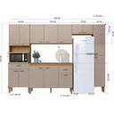 Ver imagem 1 de Cozinha Completa Modulada Mariana 5 Peças 14 Portas 2 Gavetas 285cm Fidelita Móveis
