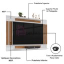 Ver imagem 6 de Painel Para TV 42 Polegadas Catar Várias Cores JM3 Móveis Branco/Freijó